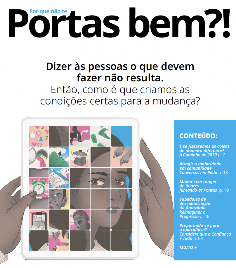 Magazine cover features a sliding puzzle of a woman trying to solve the puzzle of her own conflicting priorities