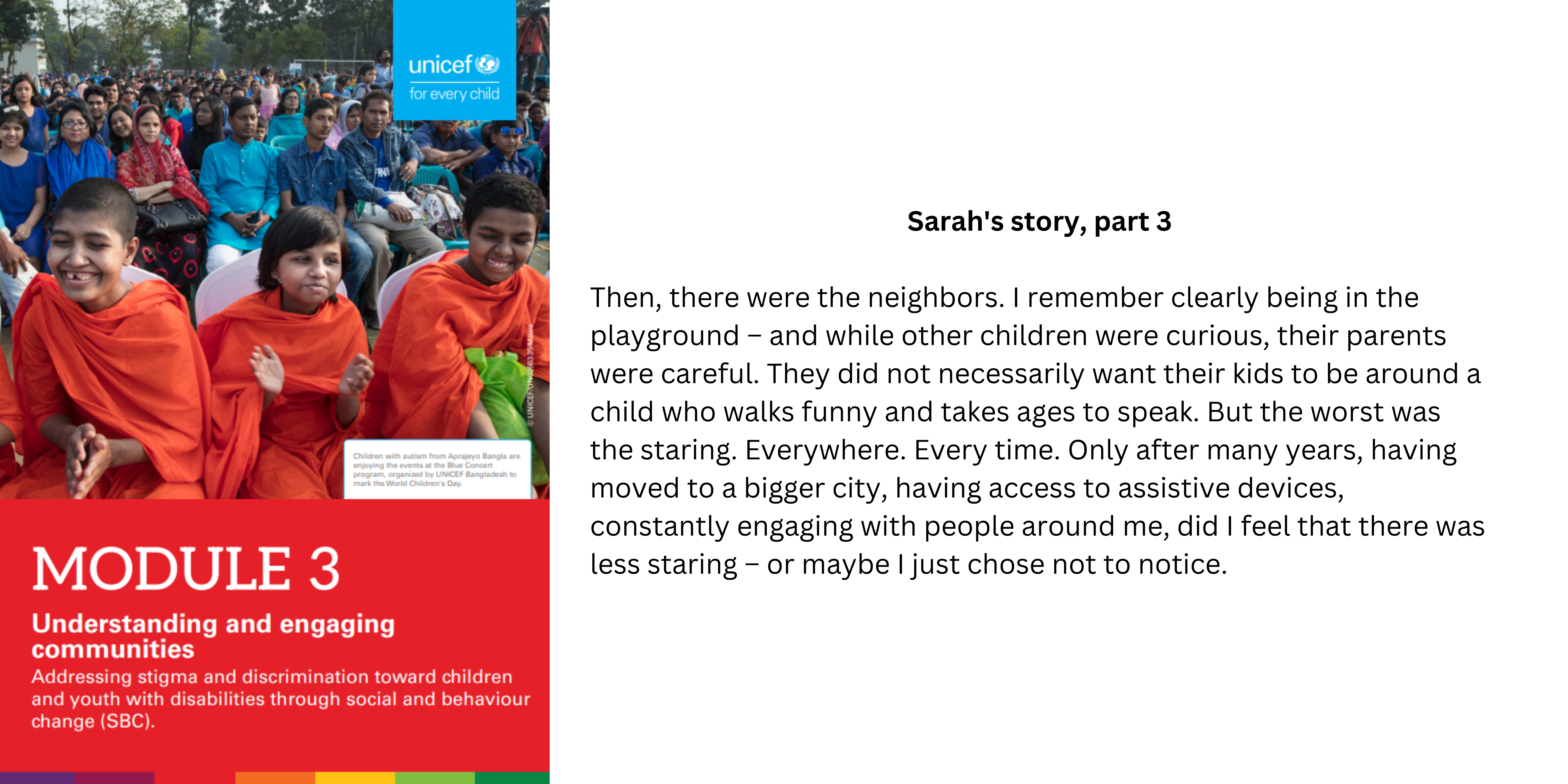 Module 3 Sarah's story