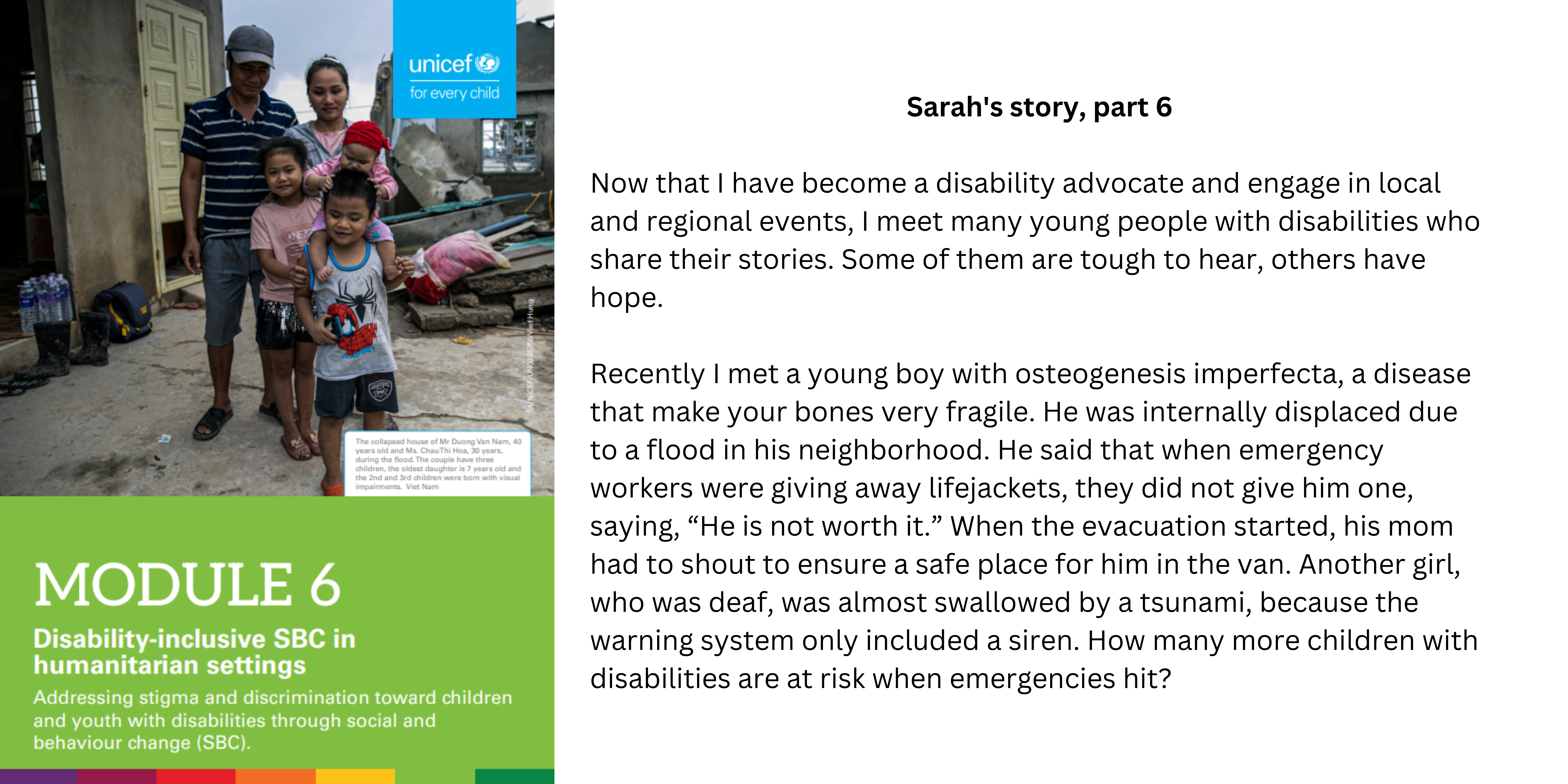 Module 6 Sarah's story